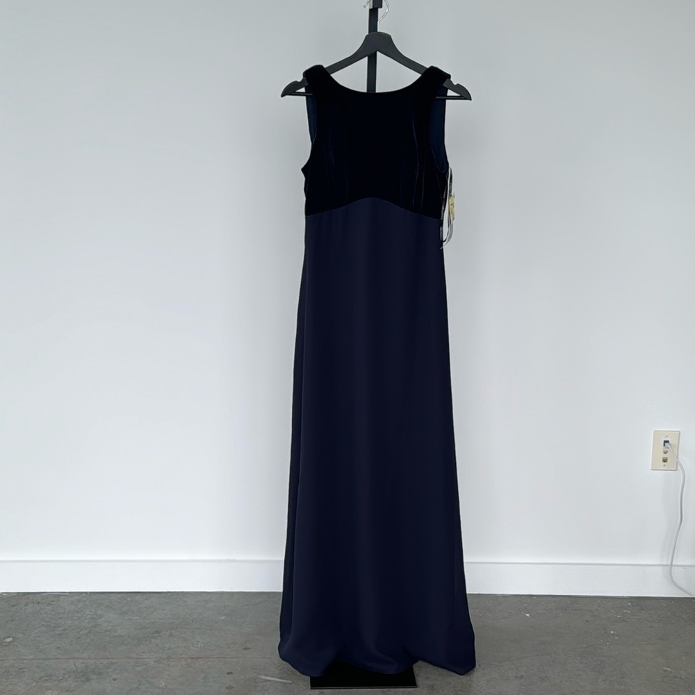 Arianna by Teresa Page Navy Sleeveless Navy & Chiffon Maxi Dress Size 6